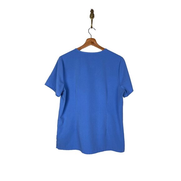 Figs Three Pocket Scrub Top Blue Women's Sz. M-L? Hospital Medical Scrub Top - Picture 2 of 7